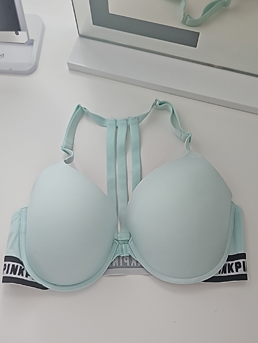 PINK Victoria's Secret Mint Triple-Strap Push-Up Bra